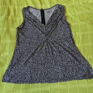 Merona v-neck pleated zip tank